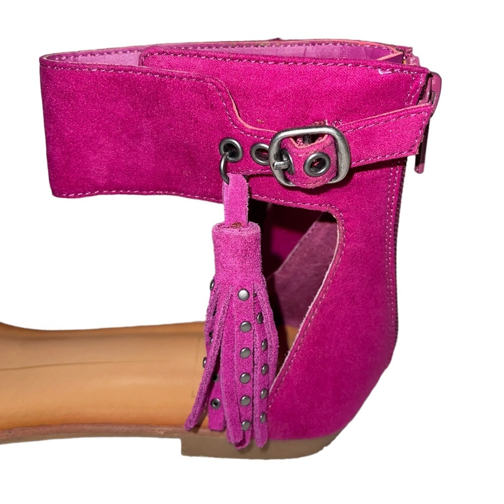 Dolce Vita - flats with ankle strap - suede - Magenta - size 6.5 EUC - Picture 5 of 9